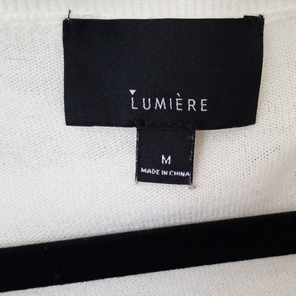 Lumiere V neck sheer sweater - Picture 2 of 3